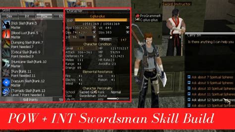 ran online int swordsman build|Swordsman Pow Type Guide! .
